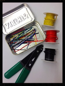 Jump wire with wire cutter/stripper.